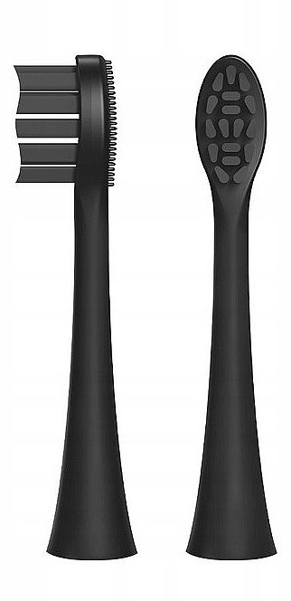 Replaceable Sonic Toothbrush Head, black, 2 pcs - Feelo PRO Black Standard — photo N1