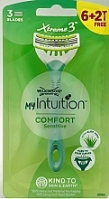 Fragrances, Perfumes, Cosmetics Disposable Razor, 8 pcs. - Wilkinson Sword My Intuition Xtreme 3 Comfort Sensitive	