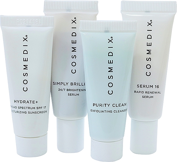 Set - Cosmedix Even Skin Tone 4-Piece Essentials Kit (f/cleanser/15ml + f/ser/15ml + f/ser/15ml + f/cr/15ml) — photo N8