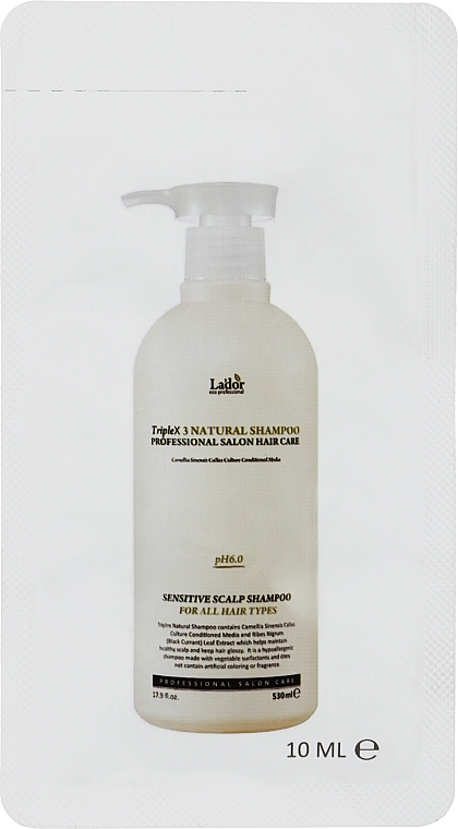 Sulfate-Free Shampoo - La'dor Triplex Natural Shampoo (sample) — photo N1