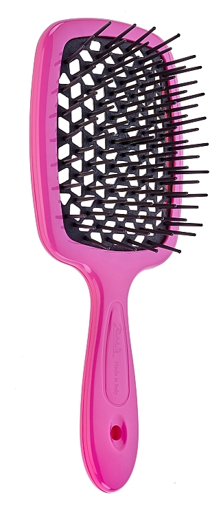 Hair Brush 72SP226, black teeth, pink - Janeke SuperBrush Vented Brush Pink — photo N1