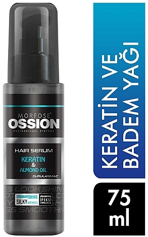 Hair Serum with Keratin & Almond Oil - Morfose Ossion Hair Serum Keratin and Almond Oil — photo N1