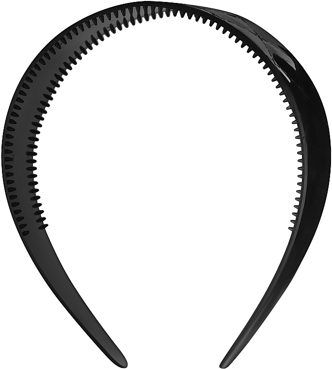Hair Hoop "Basic Diamant", large, black - Titania — photo N1