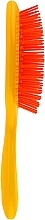 Hair Brush 17.5 x 7 cm, yellow and orange - Janeke Small Superbrush Fluo Yellow Orange — photo N2