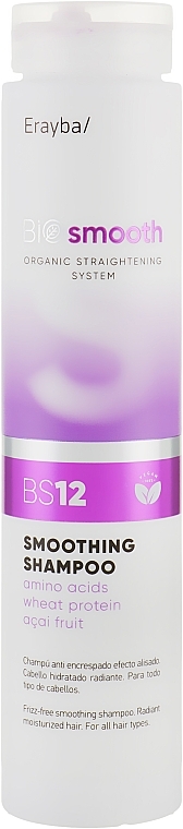 Straightening Shampoo - Erayba Bio Smooth Smoothing Shampoo BS12 — photo N1