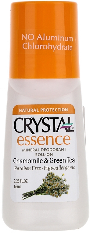 Chamomile and Green Tea Scented Roll-On Deodorant - Crystal Essence Deodorant Roll On — photo N1