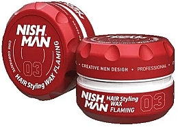 Fragrances, Perfumes, Cosmetics Hair Styling Wax - Nishman Hair Styling Wax 03 Flaming