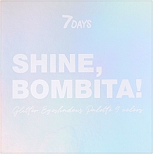 Shimmering Eyeshadow Palette, 9 shades - 7 Days Shine, Bombita! Glitter Eyeshadows Palette 9 Colors — photo N2