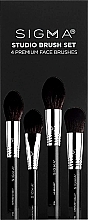 Makeup Brush Set, 4 pcs - Sigma Beauty Studio Brush Set — photo N1