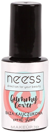 Rubber Base Coat - Neess Gummy Cover (Nude) — photo Coral Sheen