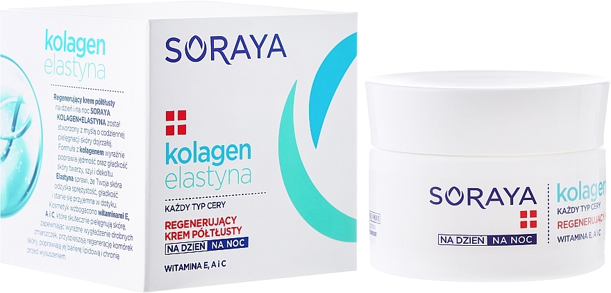 Regenerating Anti-Wrinkle Cream - Soraya Collagen + Elastin Regenerating Semi-Rich Day and Night Cream — photo N3