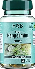 Food Supplement "Peppermint Oil" - Holland & Barrett Extra Strength Oil of Peppermint 200mg — photo N1