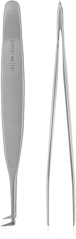 Professional Eyelash Tweezers, TE-40/8 - Staleks Expert 40 Type 8 — photo N3