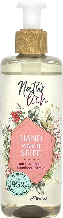 Hand Liquid Soap with Blackberry Extract - Evita Naturlich Eco Liquid Soap — photo N1