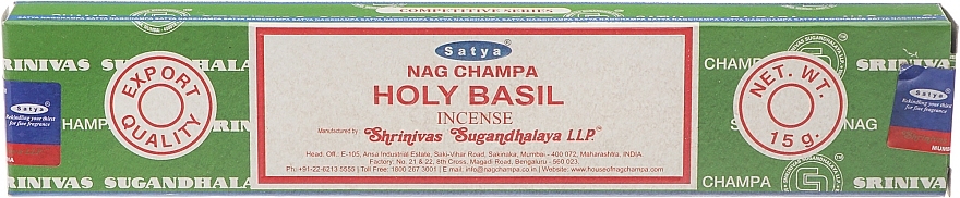 Holy Basil Incense - Satya Holy Basil Incense — photo N1