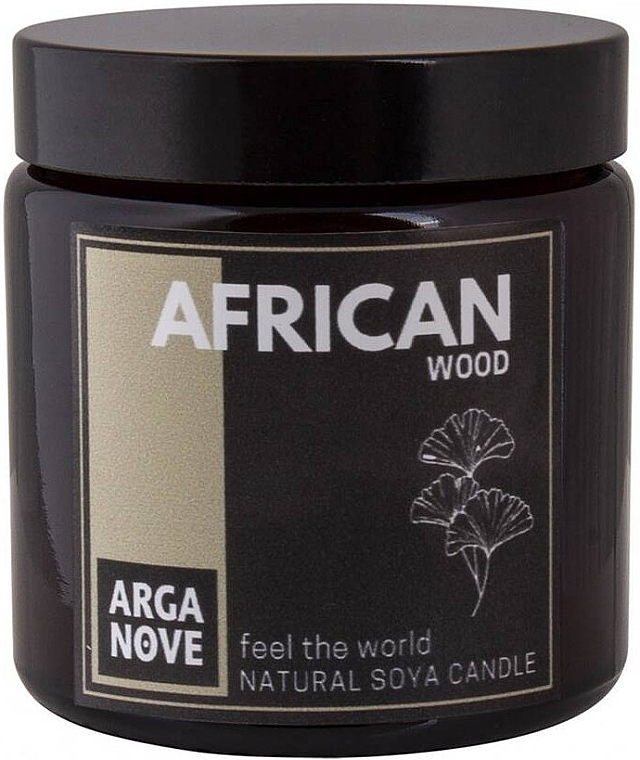 Natural Soy Candle 'African Wood' - Arganove African Wood Soya Candle — photo N1