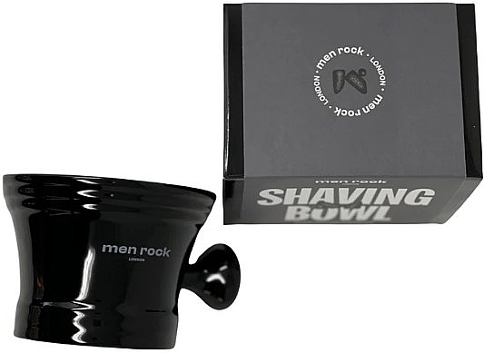 Porcelain Shaving Bowl, black - Men Rock Porcelain Shaving Bowl Black — photo N3