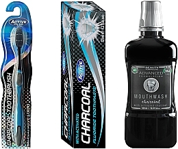 Fragrances, Perfumes, Cosmetics Set - Beauty Formulas Charcoal (mouthwash/500ml + toothbrush/1pcs + toothpaste/125g)