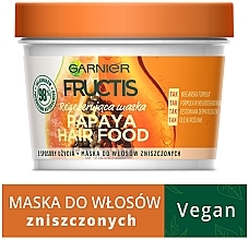 Regenerating Mask for Damaged Hair - Garnier Fructis Hair Food Papaya — photo N3