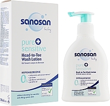 Fragrances, Perfumes, Cosmetics Hypoallergenic Baby Cleanser 2-in-1 - Sanosan Baby Pure & Sensitive Head-to-Toe Wash Lotion