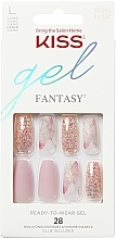 False Nail Set with Glue, L - Kiss Glam Fantasy Nails Dreams — photo N1