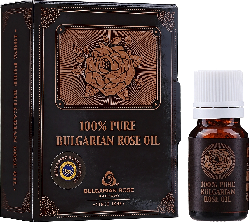 Natural Rose Oil in Cardboard Box - Bulgarian Rose Oil — photo N2