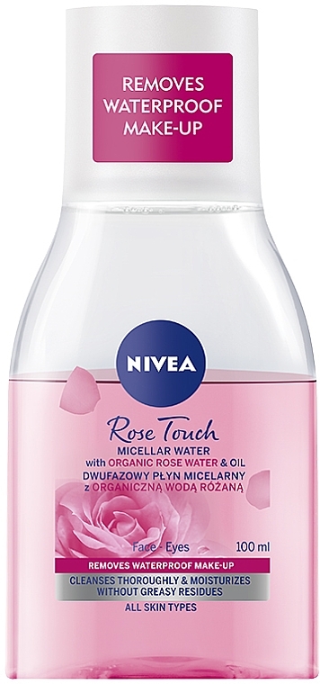 2-Phase Organic Rose Micellar Water - Nivea Rose Touch Bi-Phase Micellar Water — photo N1