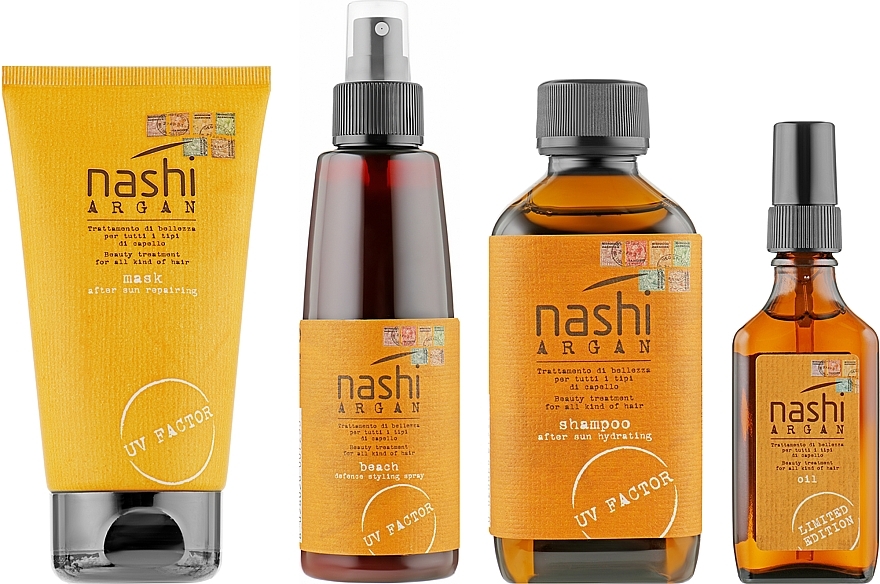 Set - Nashi Argan Beach (sh/200ml + mask/150ml + spray/150nl + oil/50ml) — photo N1