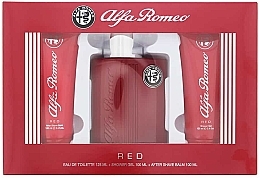 Fragrances, Perfumes, Cosmetics Alfa Romeo Red - Set (edt/125ml+sh/gel/100ml+ash/balm/100ml)