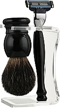 Fragrances, Perfumes, Cosmetics Shaving Set, 75113 - Hans Baier (razor/1pc + brush/1pc)