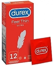 Condoms, 12 pcs - Durex Feel Thin Ultra — photo N1