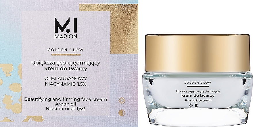 Face Cream - Mi Marion Golden Glow Beautifying And Firming Face Cream Argan Oil Niacinamide 1.5% — photo N2