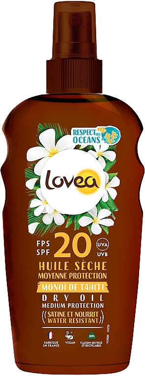 Dry Tanning Oil - Lovea Protection Dry Oil Spray SPF20 — photo N1
