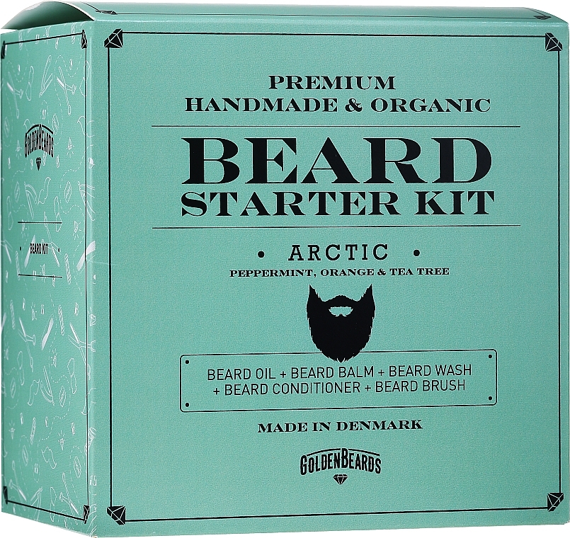 Set - Golden Beards Starter Beard Kit Arctic (balm/60ml + oil/30ml + shm/100ml + cond/100ml + brush) — photo N1