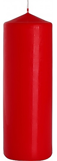 Cylindrical Candle 80x250 mm, red - Bispol — photo N1