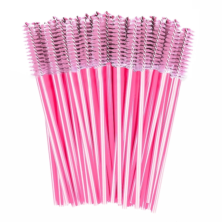 GIFT! Lash & Brow Brush, light pink with pink handle - Clavier — photo N1