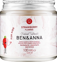 Kids Toothpaste "Strawberry" - Ben&Anna Strawberry Toothpaste Gently Cleanse Children's Teeth — photo N1