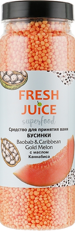 Bath Beads "Baobab & Carribean Gold Melon" - Fresh Juice Superfood Baobab & Caribbean Gold Melon — photo N1