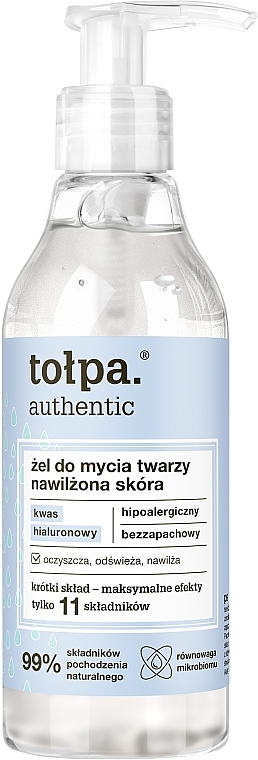 Moisturising Face Cleansing Gel - Tolpa Authentic Moisturized Gel — photo N1