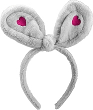 Fragrances, Perfumes, Cosmetics Hair Hoop FA-5636, ears, grey with crimson heart - Donegal