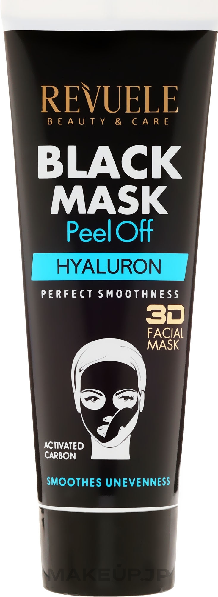 Black Facial Mask "Hyaluron" - Revuele Black Mask Peel Off Hyaluron — photo 80 ml