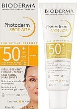 Facial Sunscreen Gel Cream SPF50+ - Bioderma Photoderm Spot-Age Antioxidant Gel Creme — photo N2