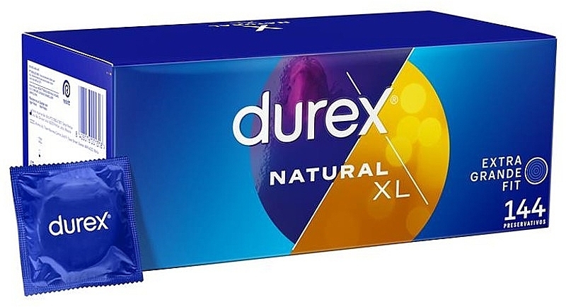 Condoms, 144 pcs - Durex Natural XL Extra Large Fit — photo N1