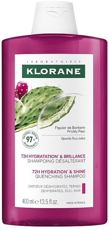 Hydrating & Shining Shampoo with Prickly Pear - Klorane 72H Hydration & Shine Quenching Shampoo With Prickly Pear — photo N3