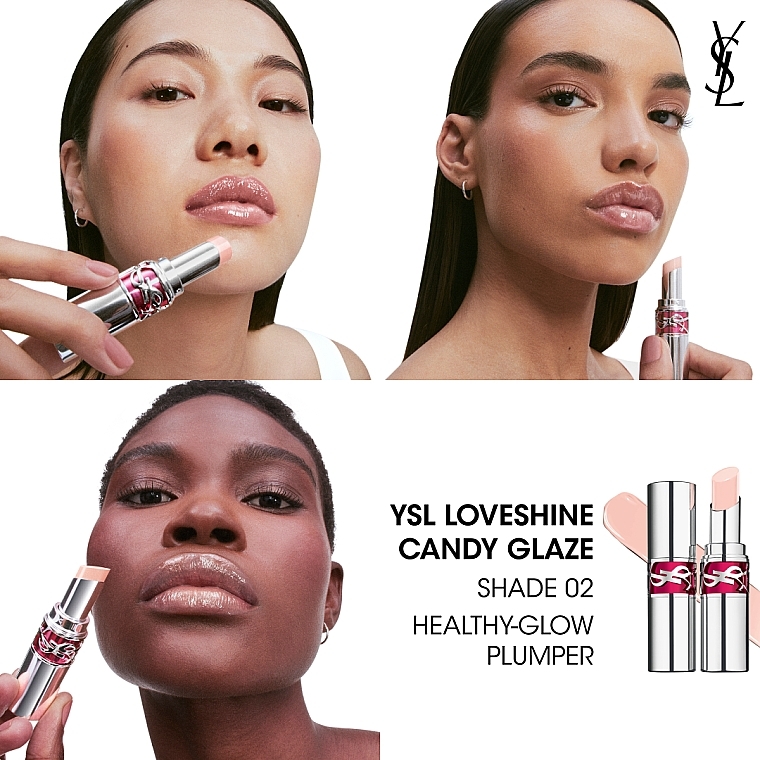 Dual Care Shiny Lip Balm - Yves Saint Laurent Rouge Volupte Candy Glaze — photo N3