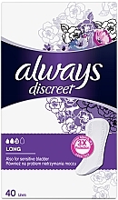 Fragrances, Perfumes, Cosmetics Sanitary Pads, 40pcs - Always Discreet Long