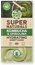 Fragrances, Perfumes, Cosmetics Moisturizing Face Mask - Earth Kiss Super Naturals Kombucha & Spirulina Clay Sheet Mask