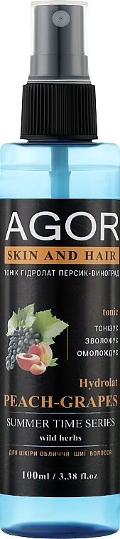 Peach-Grape Hydrolate Tonic - Agor Summer Time Skin And Hair Tonic — photo N1