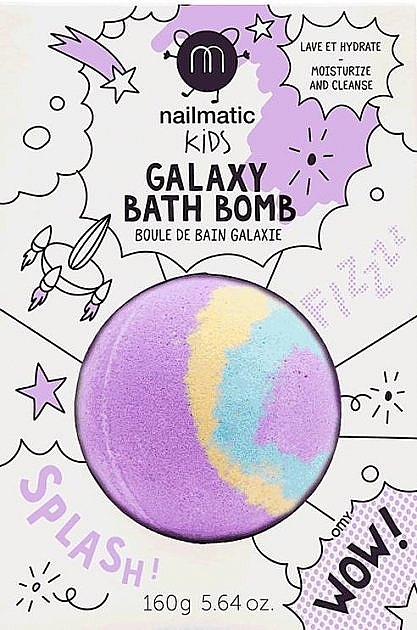 Bath Bomb, purple-yellow-blue - Nailmatic Galaxy Bath Bomb — photo N1