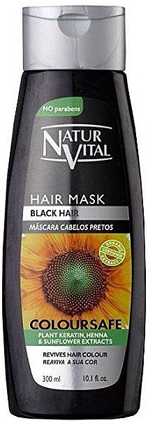 Hair Color Preserving Mask for Color-Treated Hair - Natur Vital Coloursafe Henna Hair Mask Black Hair — photo N1